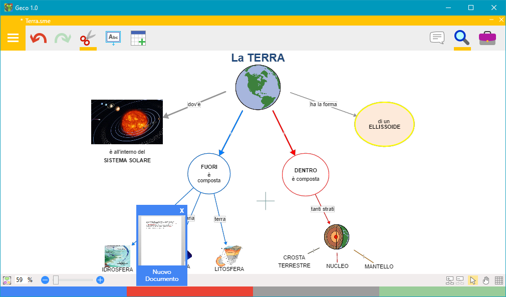 Barra dei documenti aperti