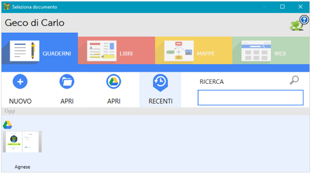 Home con Google Drive attivato